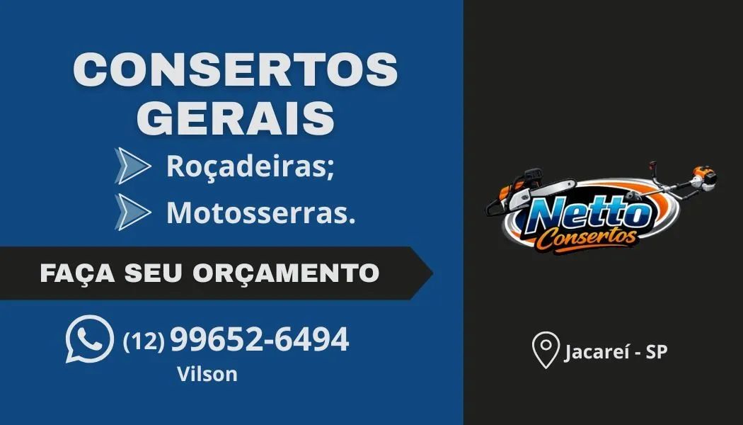 Consertos gerais de roçadeiras e motosserras em Jacareí 