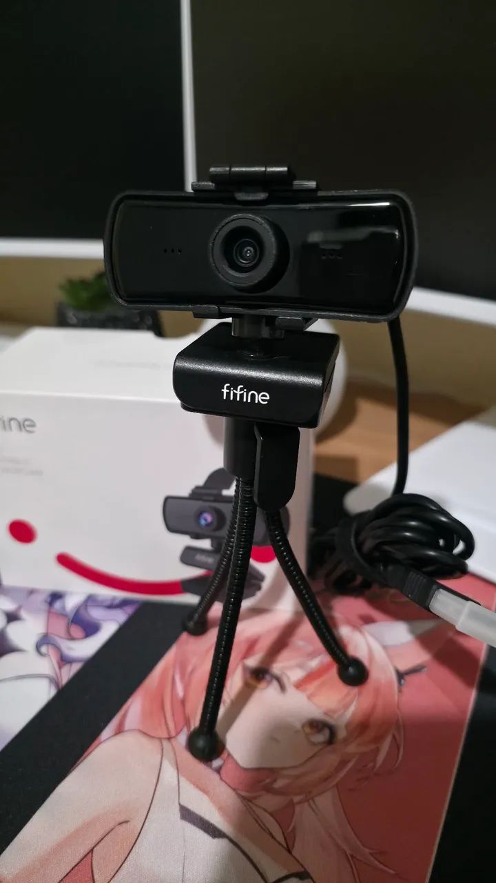 Webcam FIFINE K420 2K 1440p com Microfone + Tripé - Foto 4