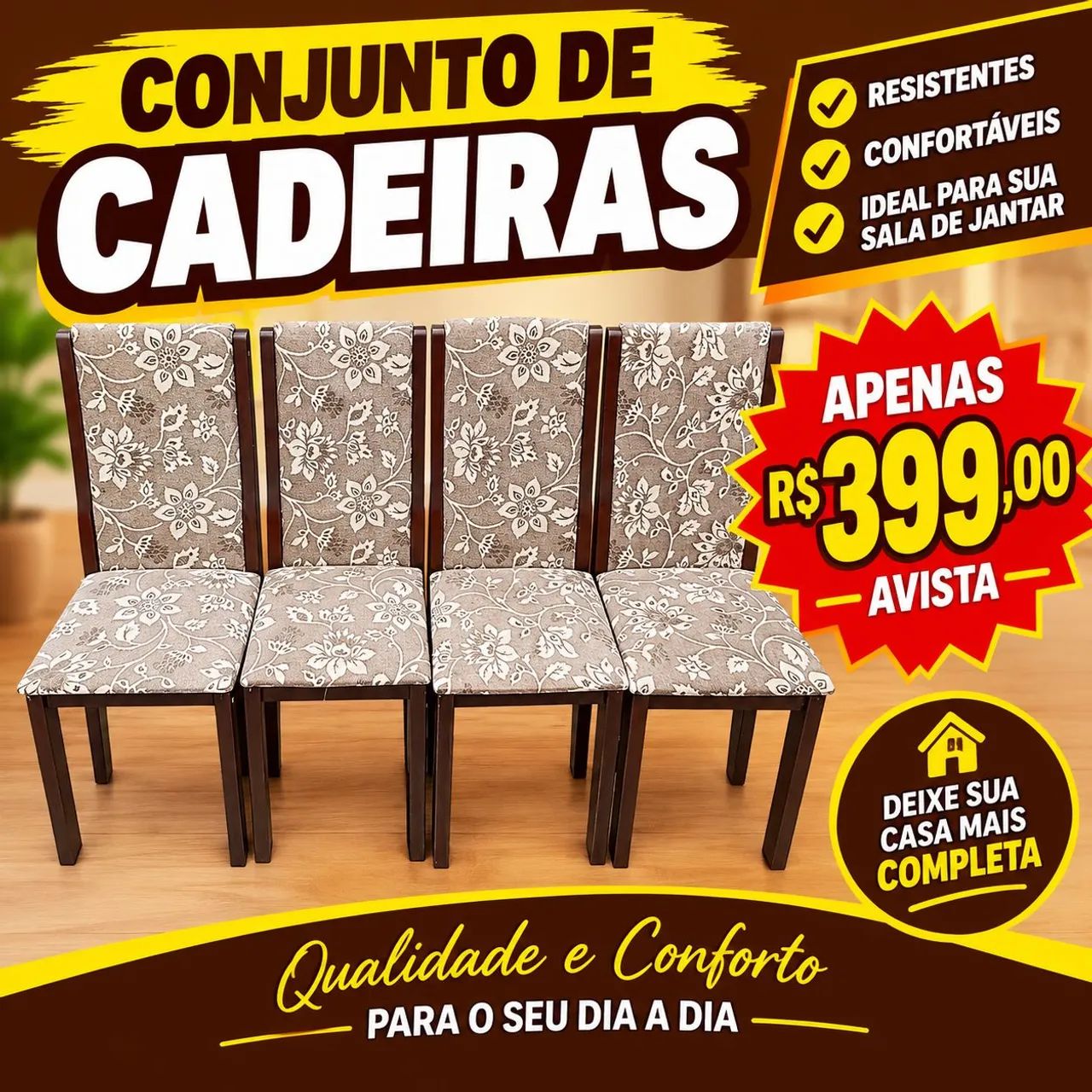 Conjunto de cadeiras 