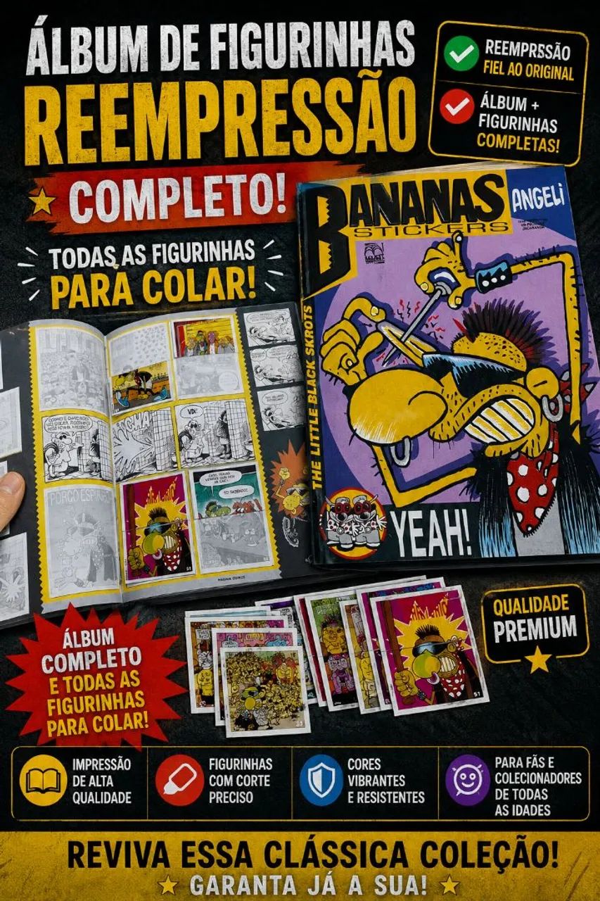 Álbum de figurinhas reempressao qualquer título