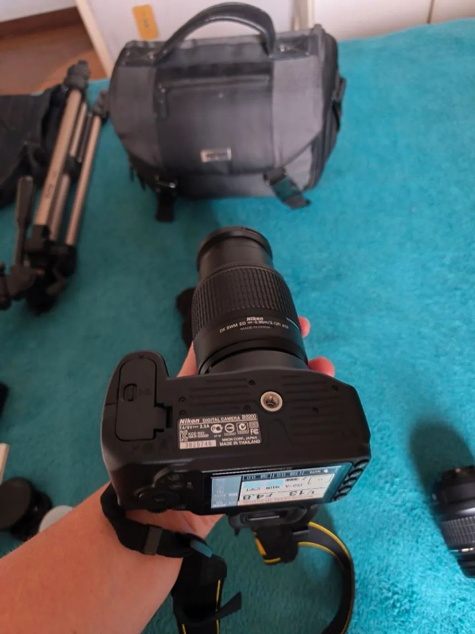 Kit câmera Nikon D3200 com tripé, 2 lentes, bolsa e acessórios  - Foto 3