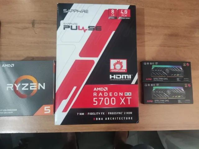 Ryzen5 3600 RX5700XT ゲーミングPCフルセット 160 Kit Gamer Ryzen 5 3600 + RX 5700 XT + 16GB RAM XPG - Peças de