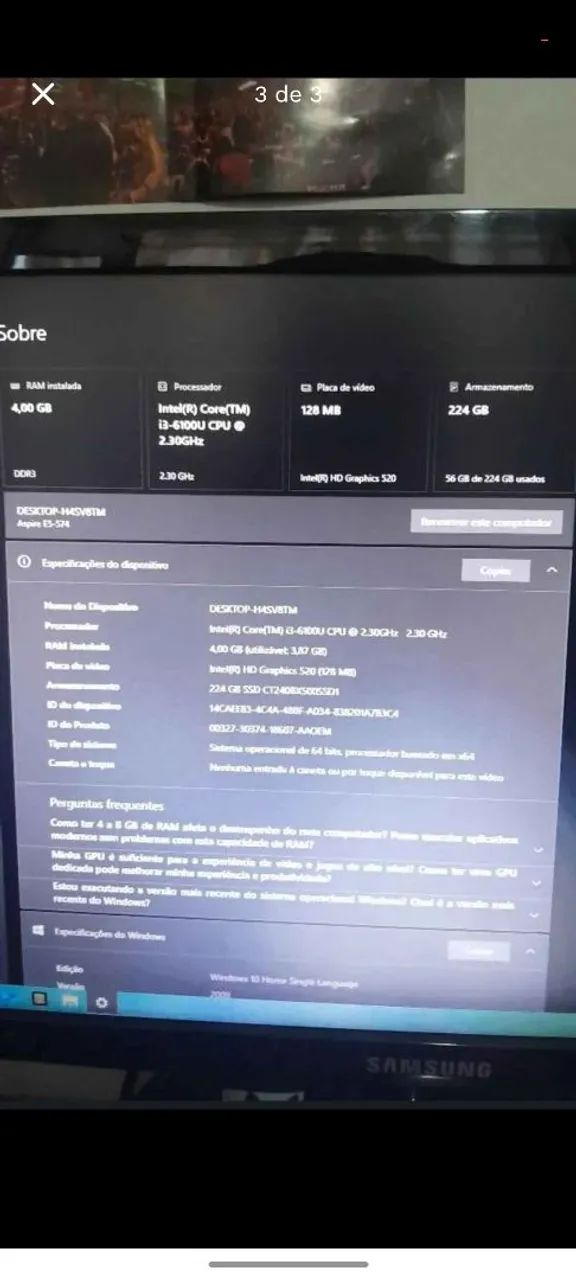  notebook Acer Aspire E5-574, na cor vermelha - Foto 3