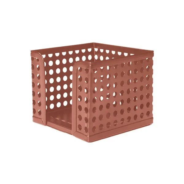 Porta Bloco de Anotações Metal Oikos Laranja