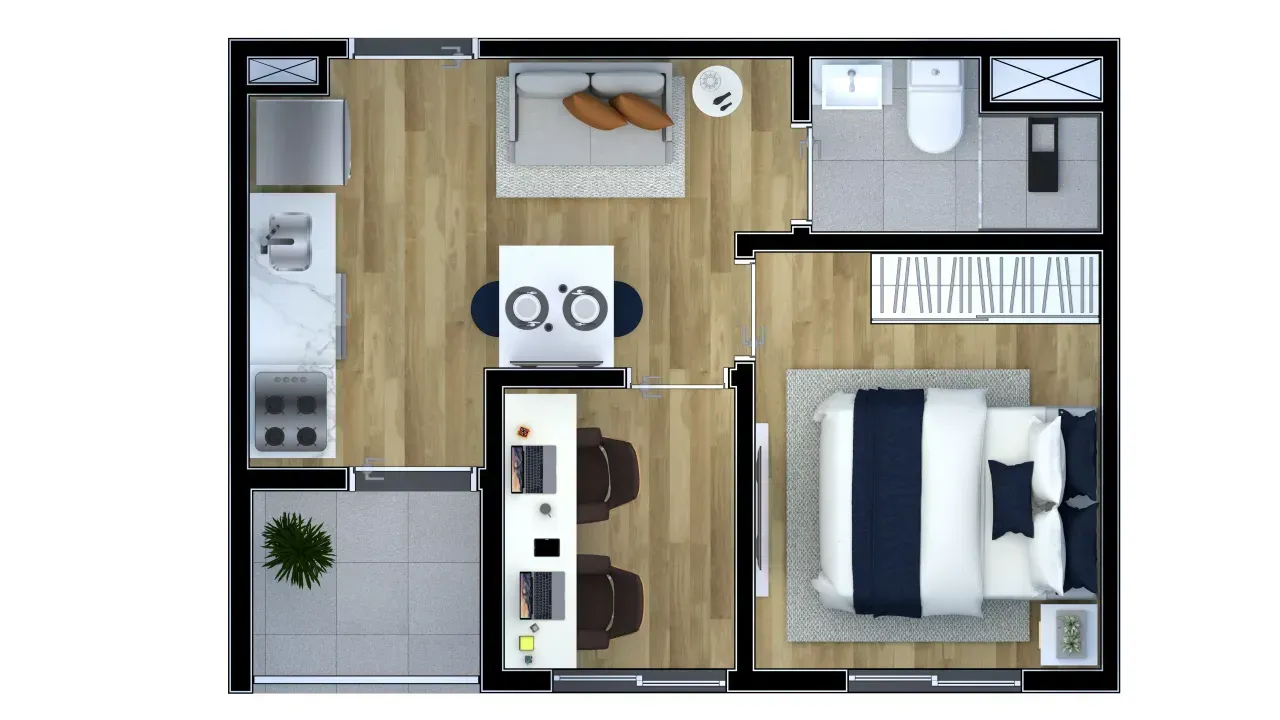 PLANTA 27m²