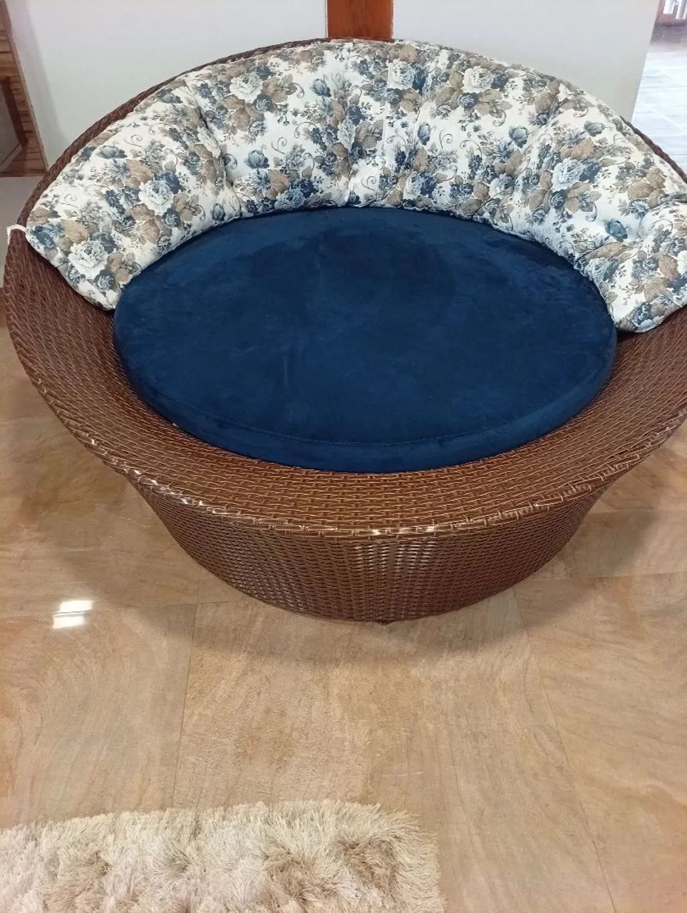 Sofá chaise redondo fibra