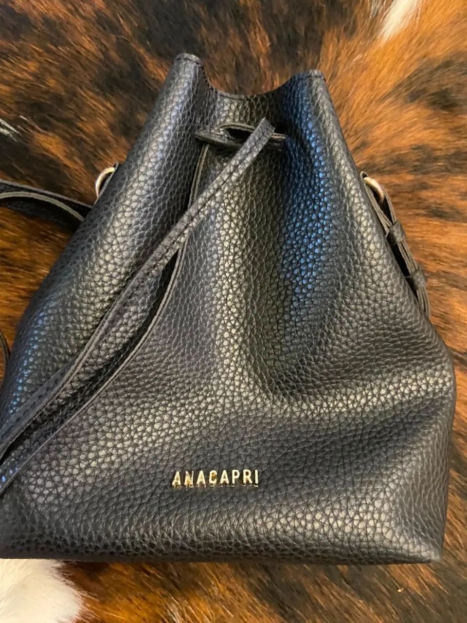 Bolsa Preta Anacapri Snake Básica Média - Foto 2
