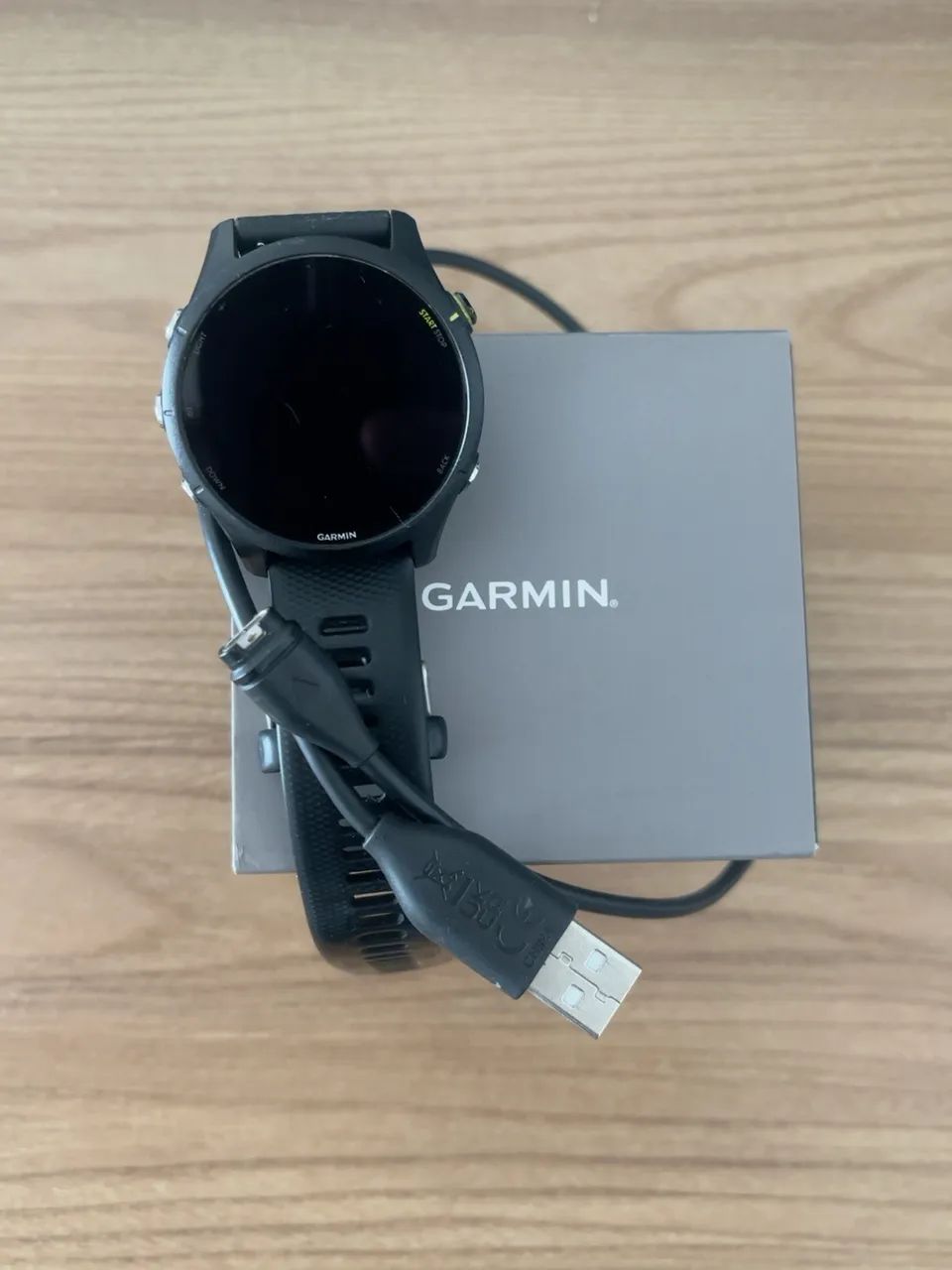 Garmin Forerunner 255 Music 46 mm Preto com Caixa e Cabo Original - Foto 3