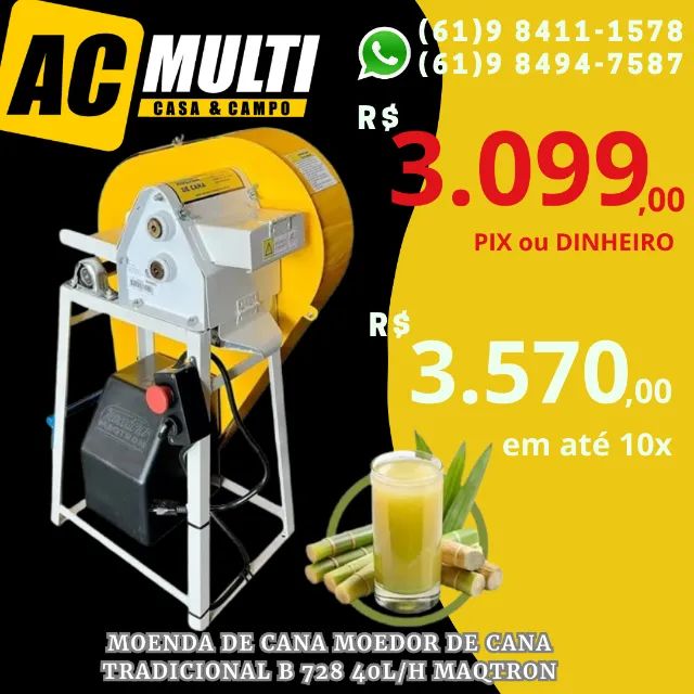 ENGENHO Moenda de cana Moedor de cana  Tradicional B 728 40L/h Maqtron