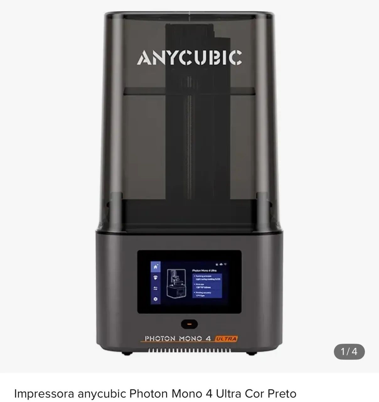 Impressora 3D resina Anycubic Photon mono 4 Ultra