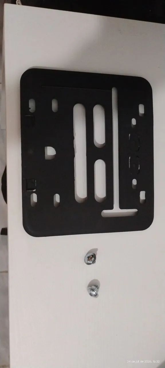 Moldura suporte de placa moto modelo novo Mercosul universal  - Foto 3