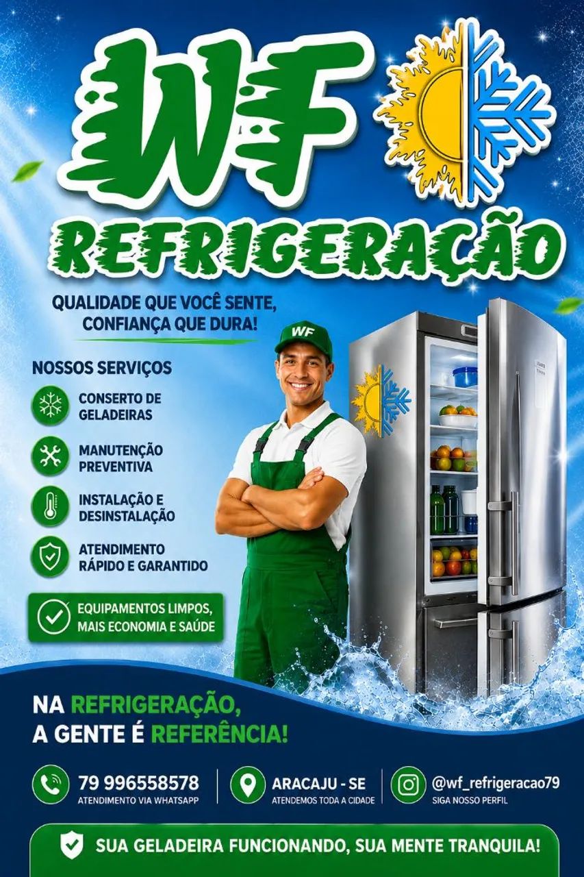 Consertos de geladeira.  