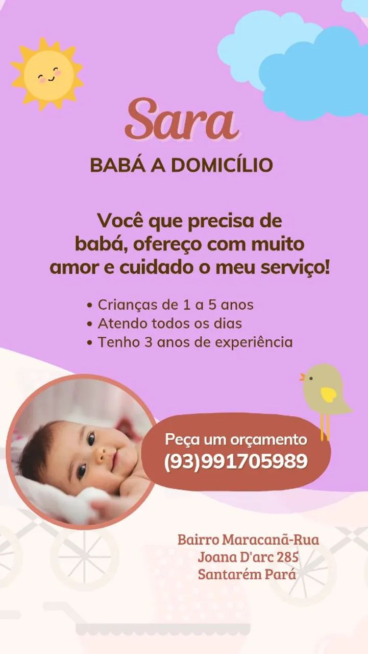 Babá disponível 