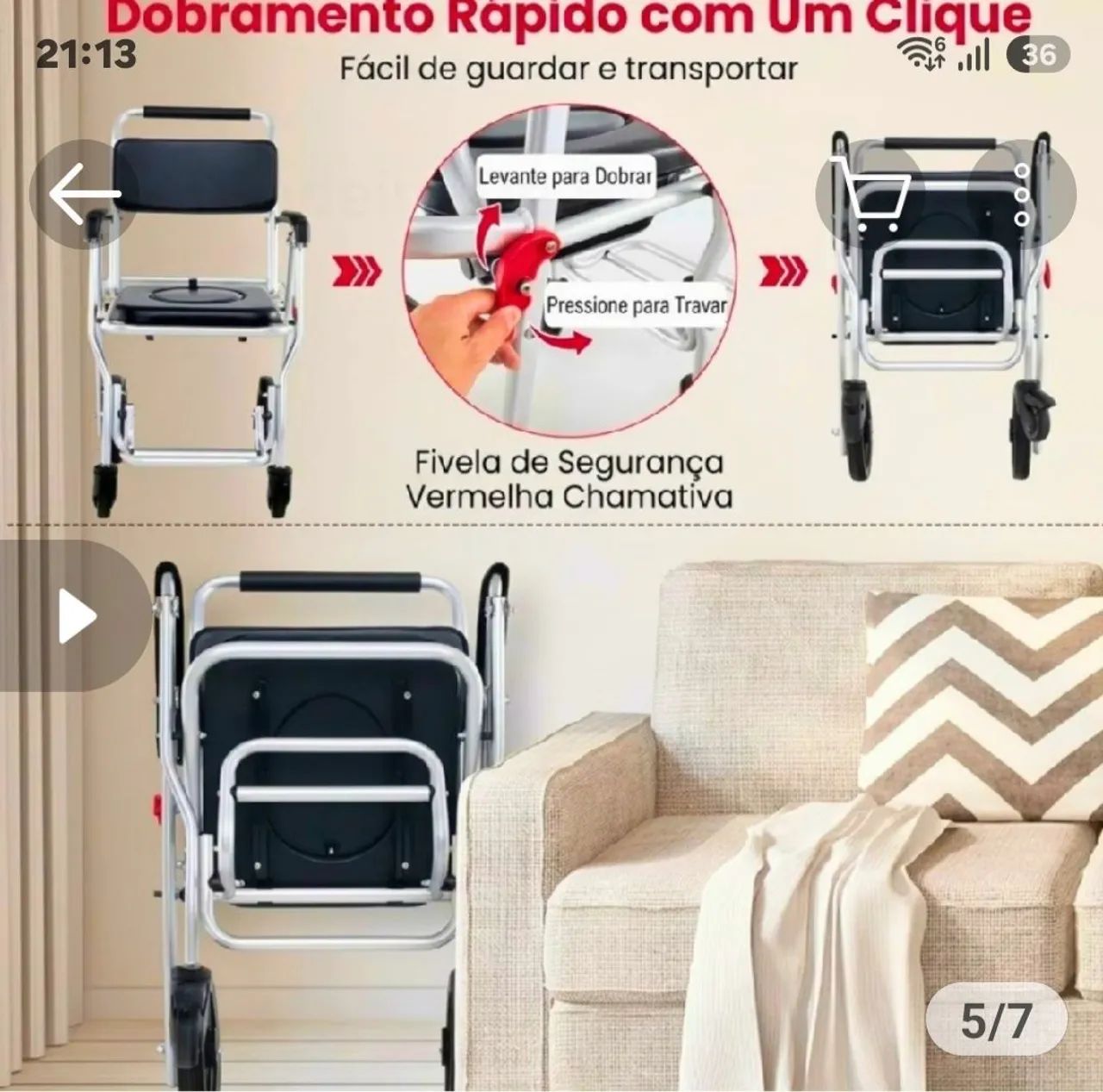 Cadeira de banho - Foto 4