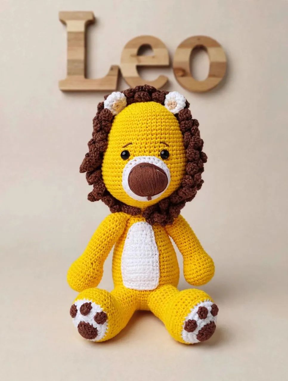 Leão crochê 