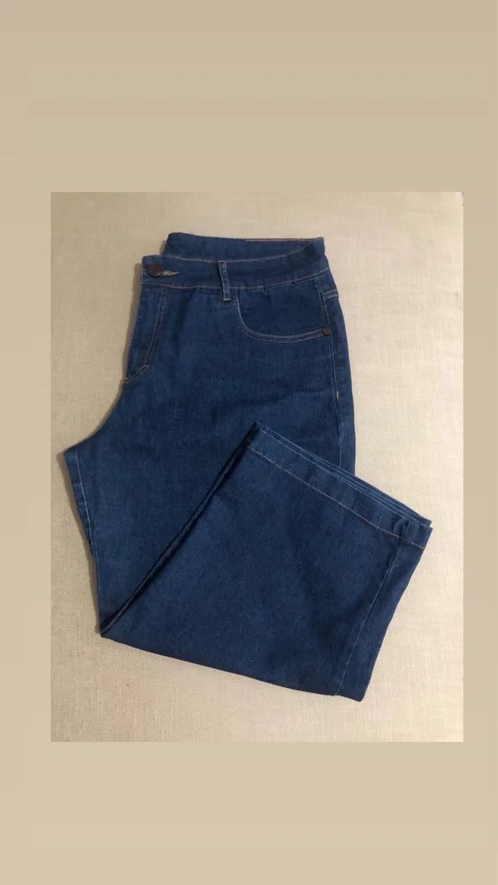 Calça jeans capri feminina número 46