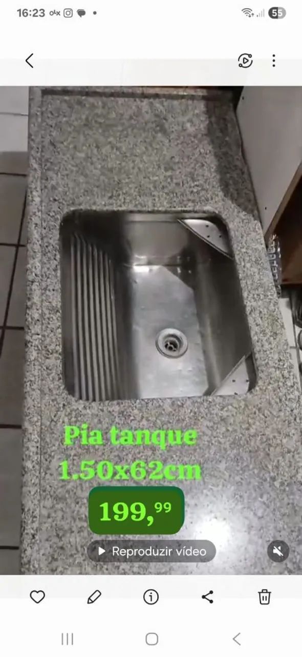 Pia Tanque de granito 