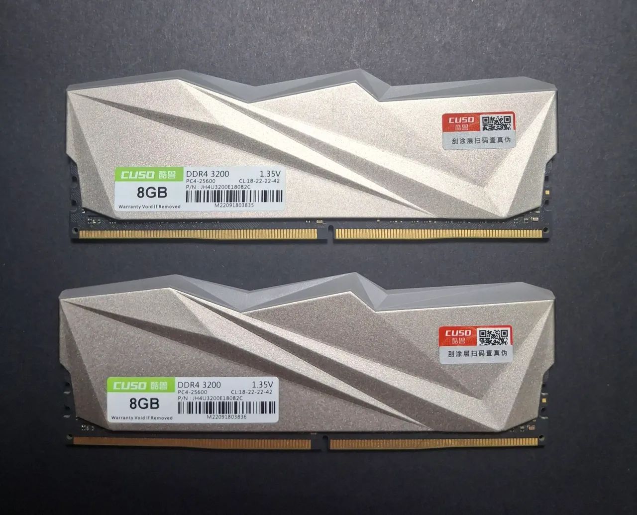 Memória Ram Cuso (2x) 8Gb 3200Mhz, Com RGB (Preço Bom)