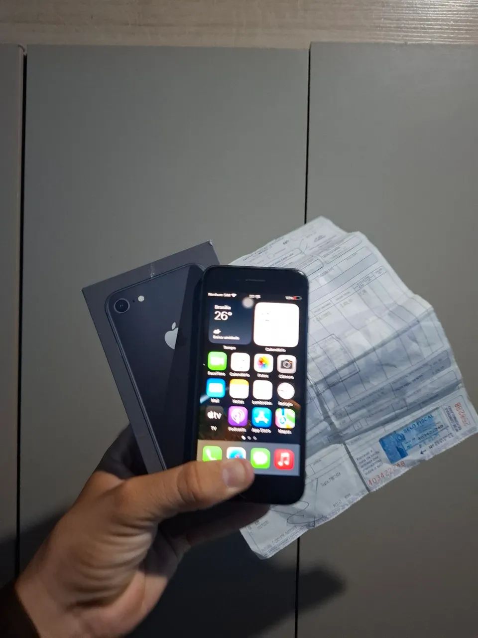 IPHONE 8 CAIXA E NOTA - Foto 2