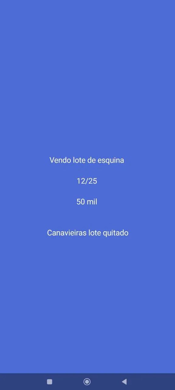 Lote de esquina , canavieiras rua 25
