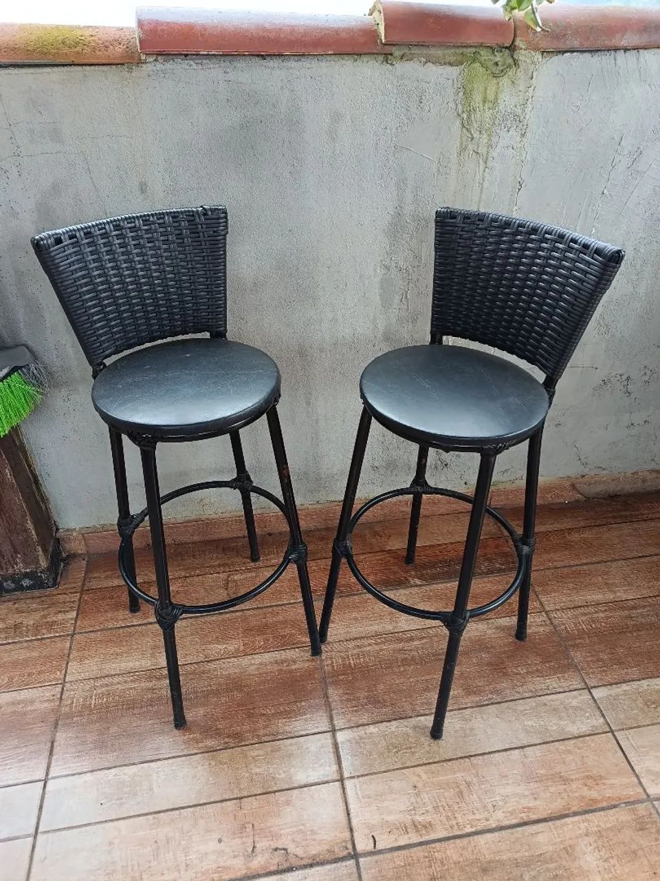 Par Banqueta alta de vime  - Foto 2