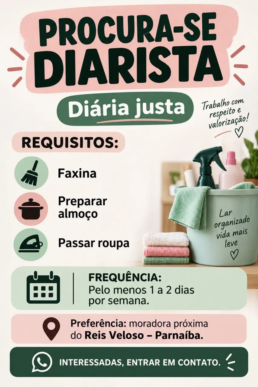 Procura-se diarista 