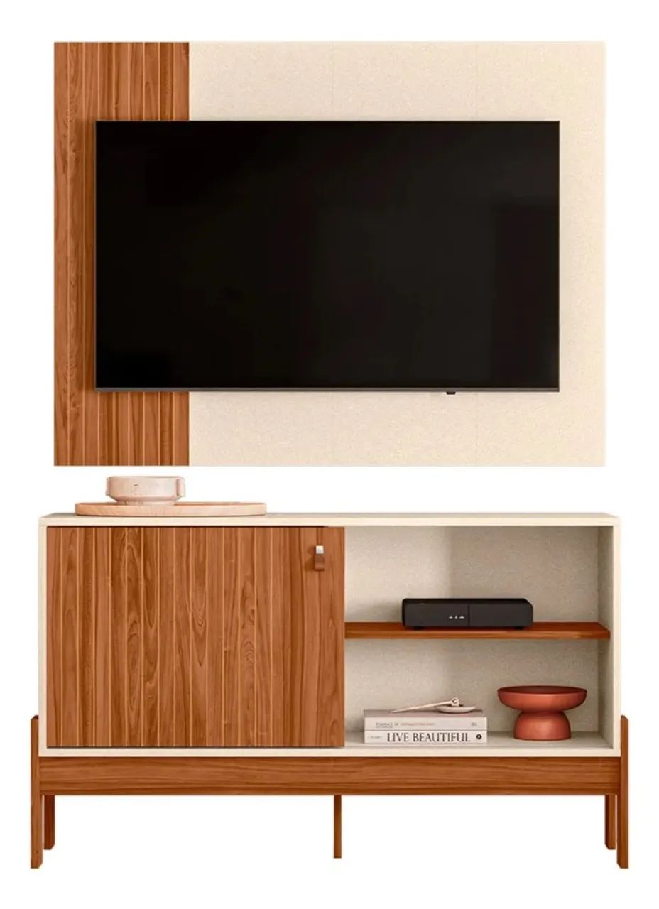 Rack Bancada com Painel para TV até 42 polegadas Wood - Foto 2