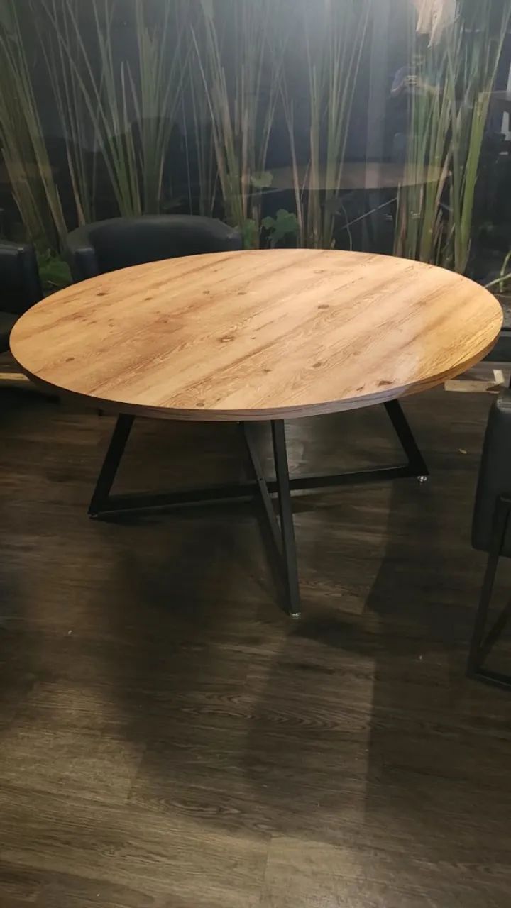 Mesa Estilo Industrial Redonda - Foto 3