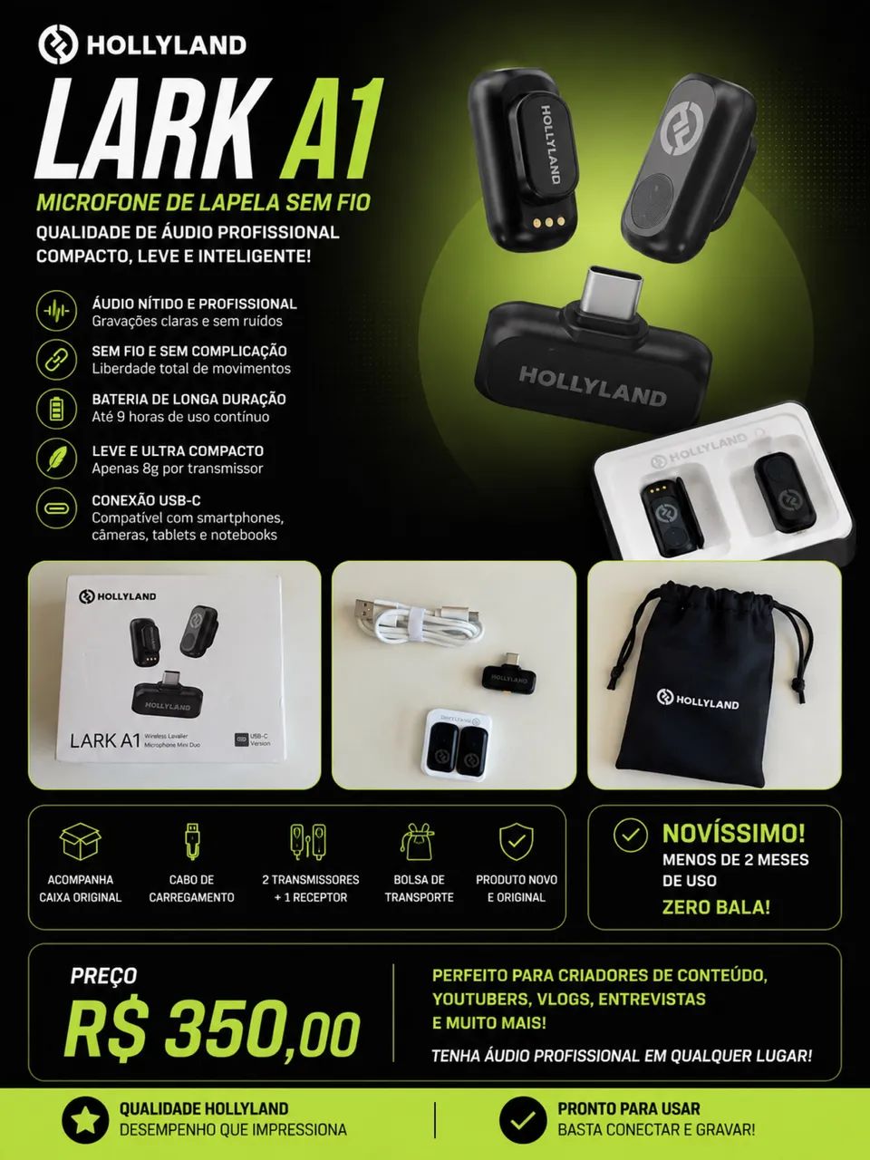 Microfone de lapela Lark 1