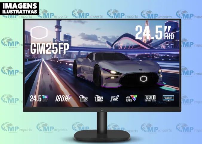 Loja MP Imports: Monitor Gamer Cooler Master 24.5", FHD, 180Hz, 1ms, IPS, DisplayPort 