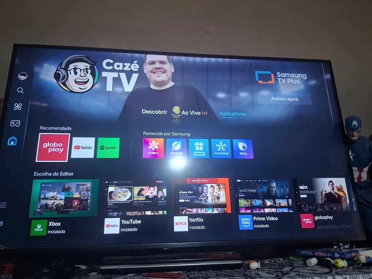 Tv samsung cristal X box