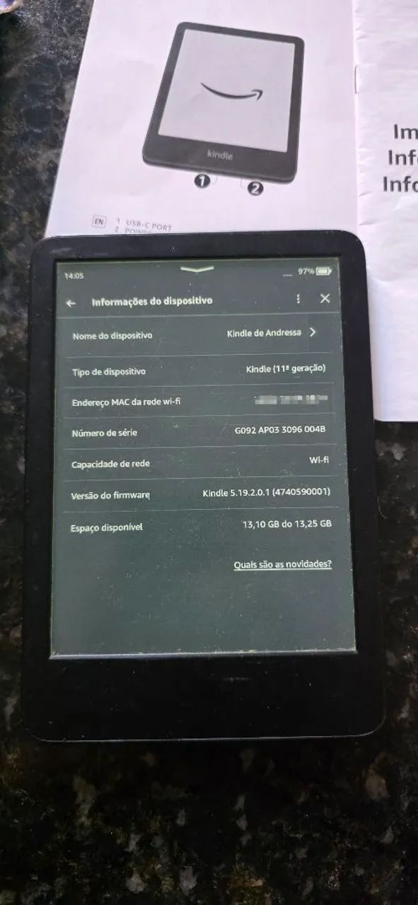 Kindle 16GB 11ª geração  - Foto 3