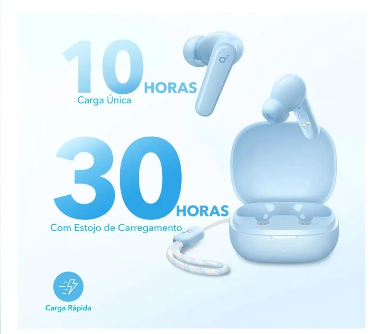 Fone De Ouvido Soundcore by Anker P20i azul - Foto 4