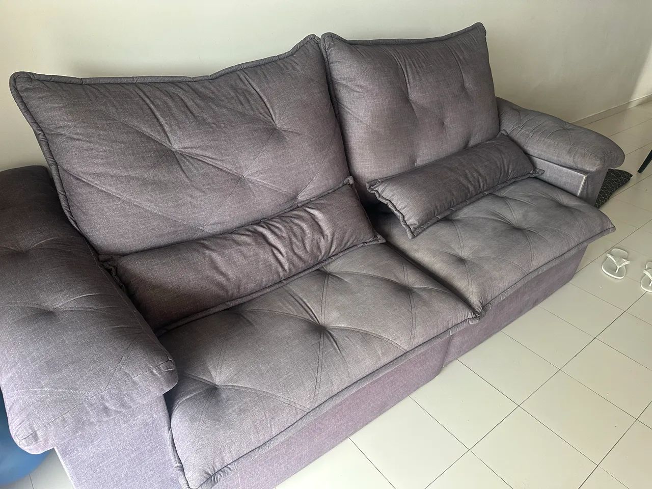 Sofá cinza retrátil  - Foto 3