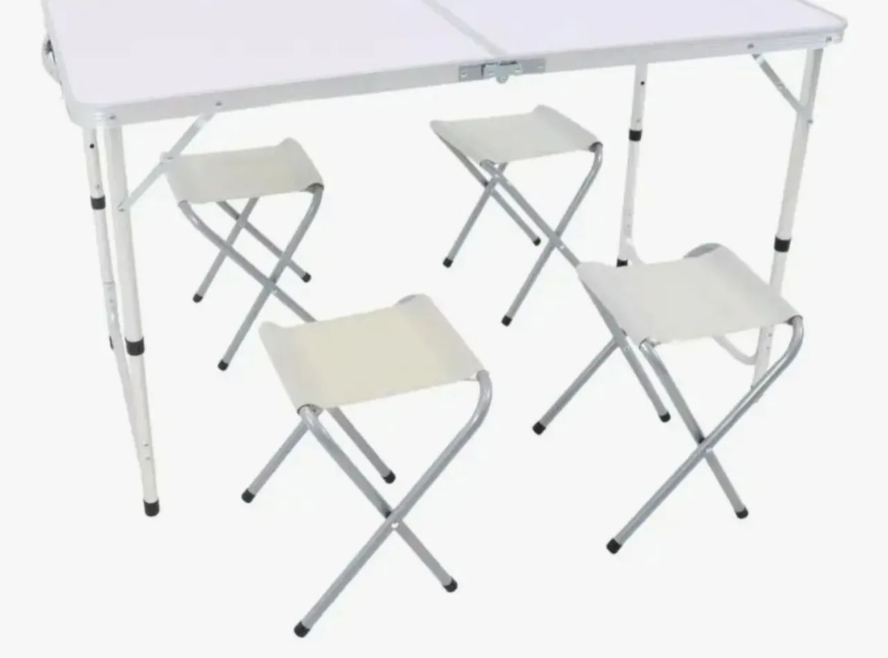 Conjunto mesa dobravel com 4 bancos IDEAL  - Foto 2