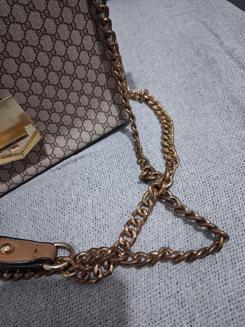 Bolsa marrom de lado - Foto 4