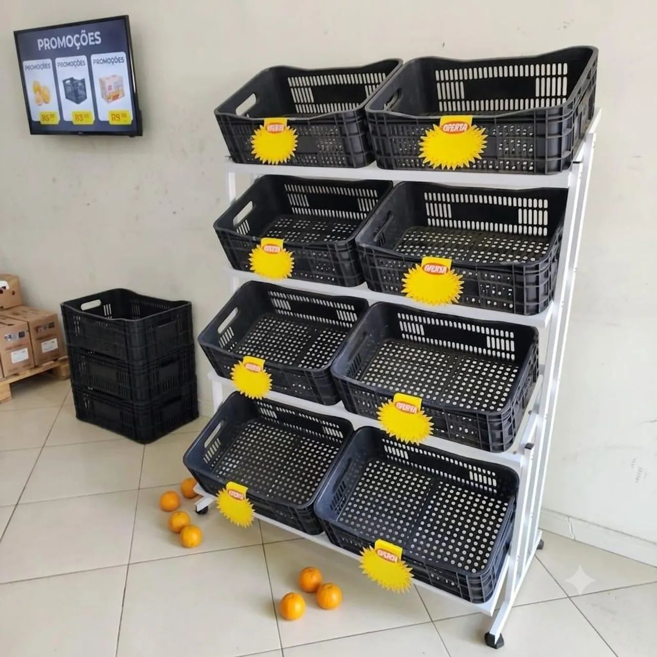 Expositores de frutas 12, 8 e 4 cestos.  - Foto 3