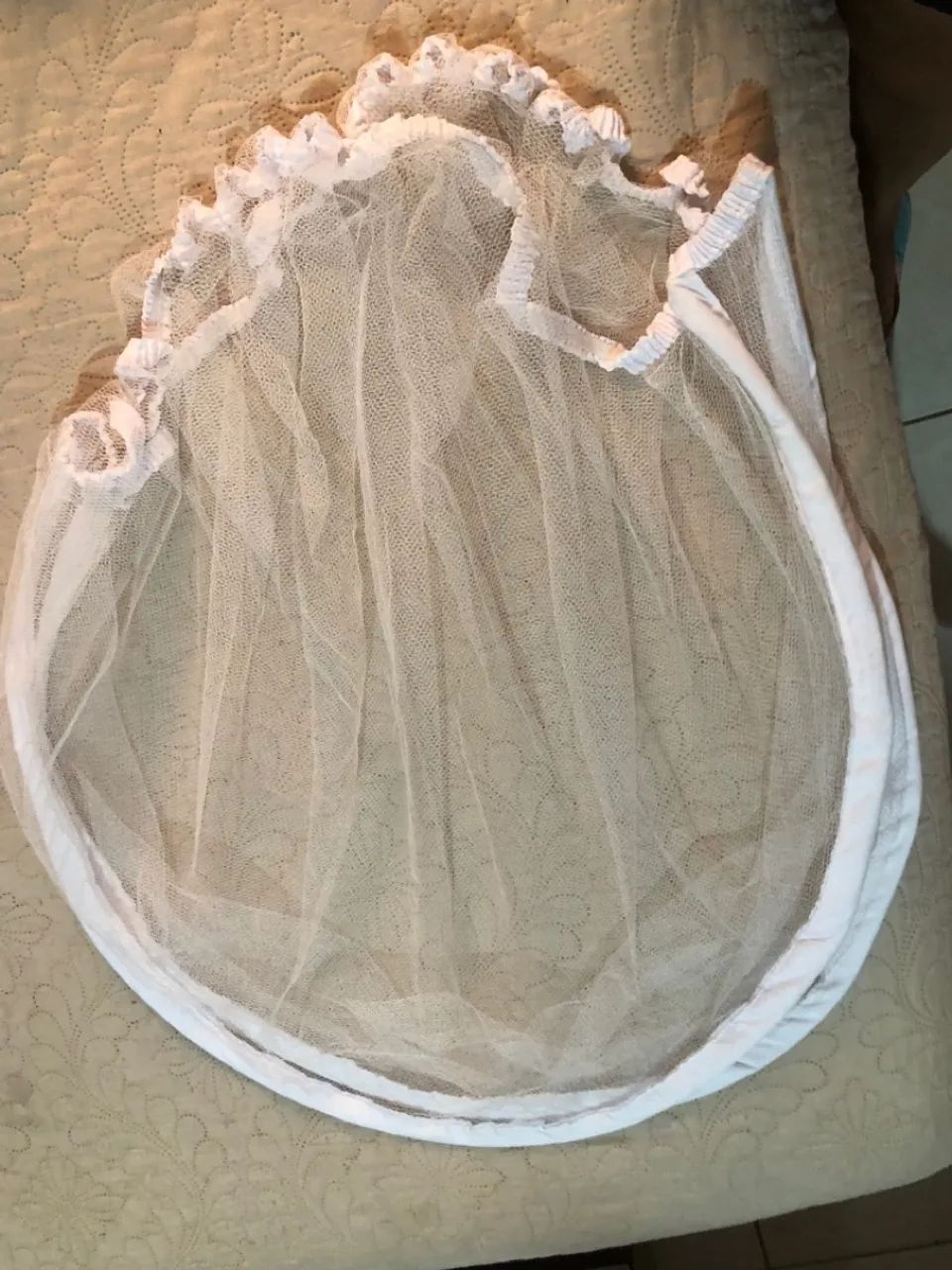 ninho de bebe trançado com mosquiteiro - Foto 3