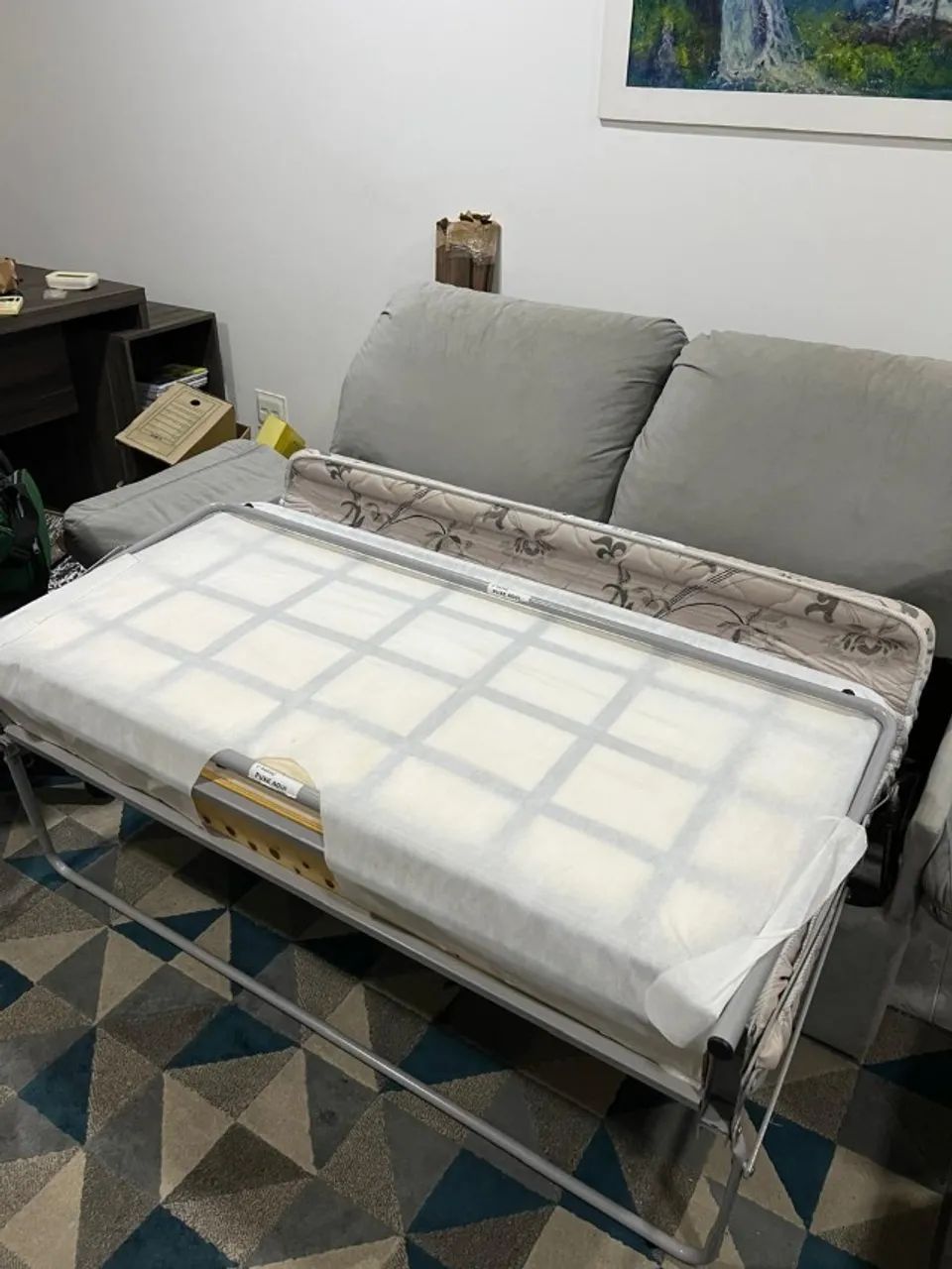 sofá-cama cinza - Foto 2