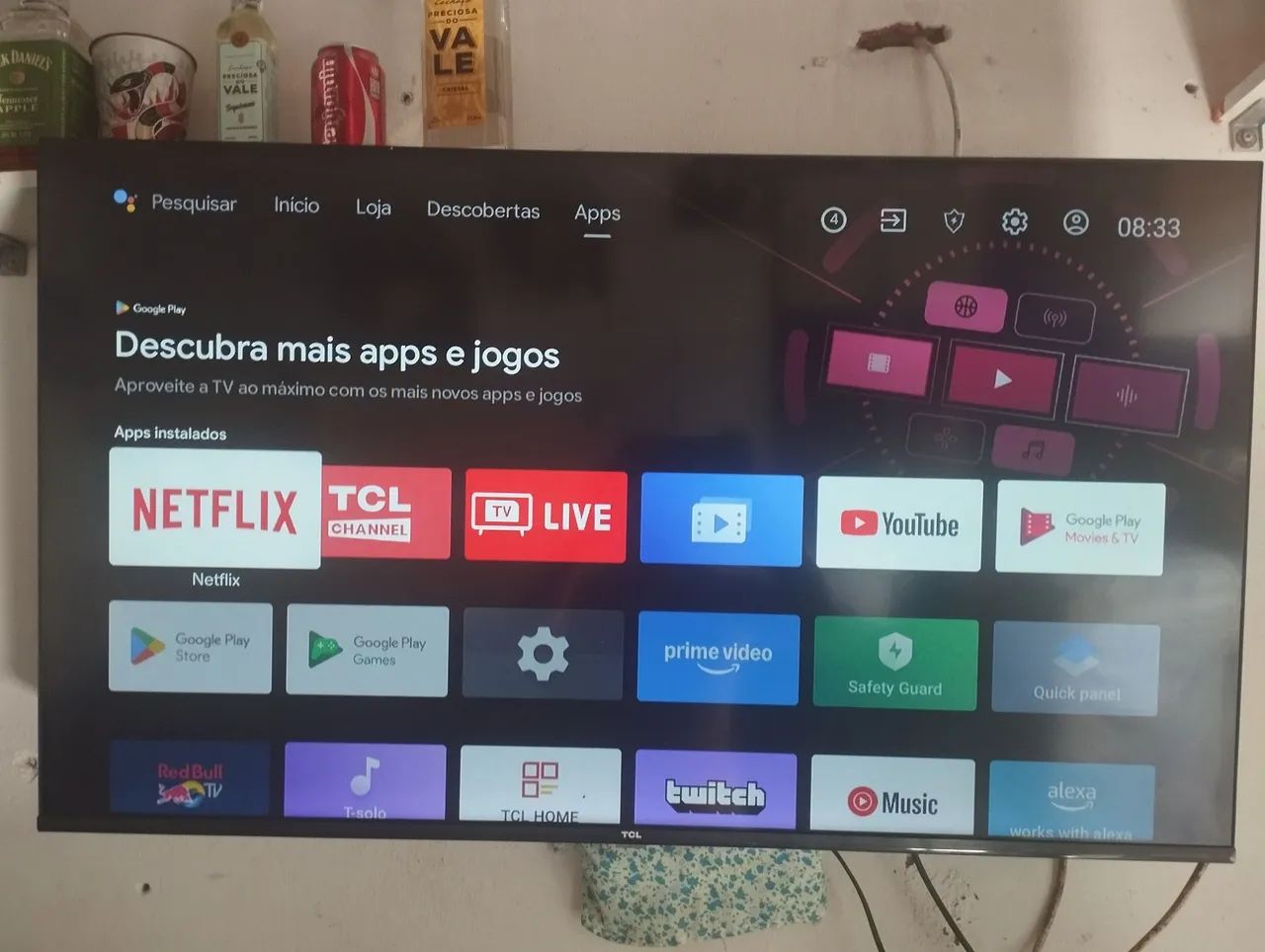 Tv TCL Android de 43 polegadas semi nova completa com bluetooth  - Foto 3