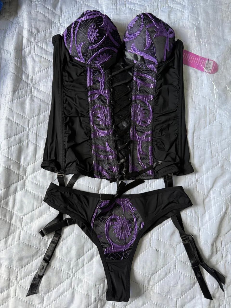 Conjunto corselet 3 peças 