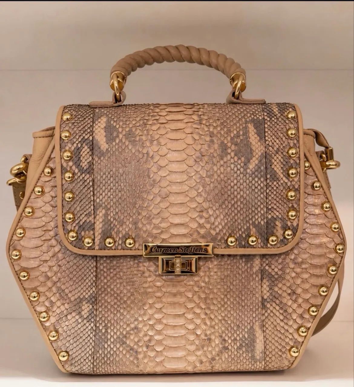 Bolsa Carmem Steffens de Couro de píton