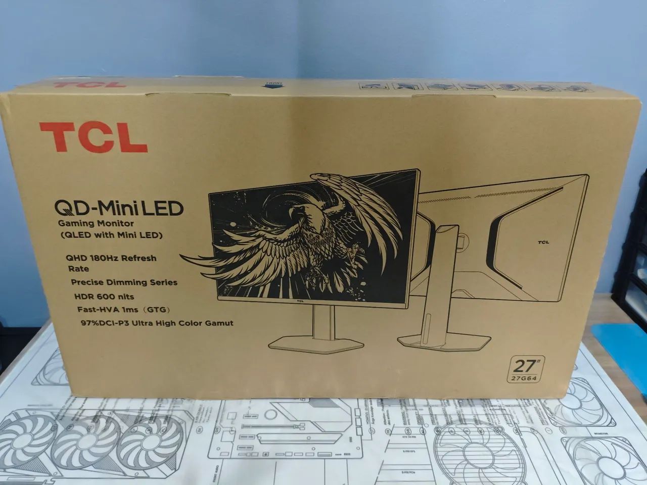 Monitor Gamer TCL 27 Polegadas QLED Mini LED QHD G64 180Hz Freesync - Foto 3