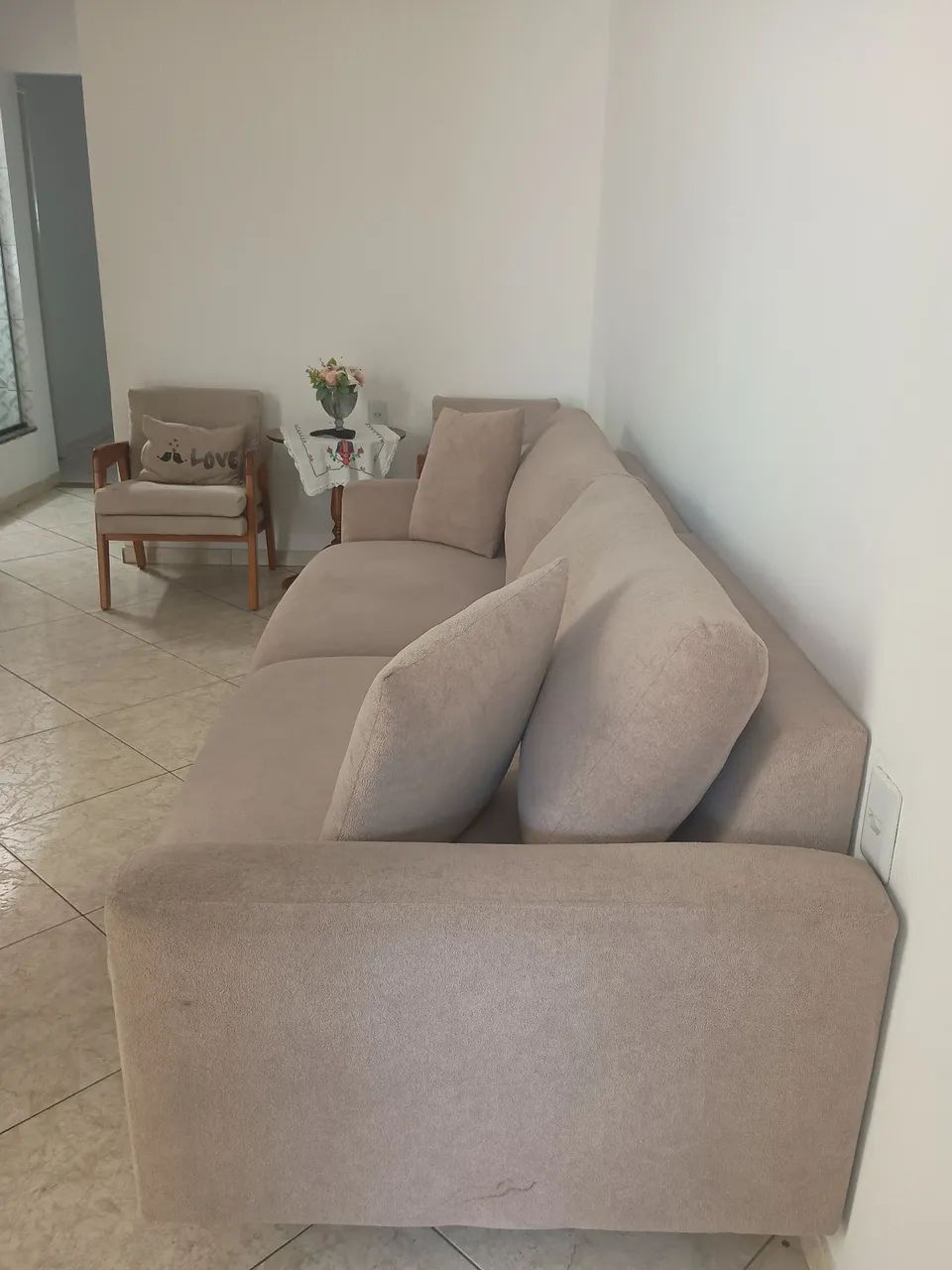 DESAPEGO Sofá boucle SEMINOVO ACEITO OFERTA - Foto 3