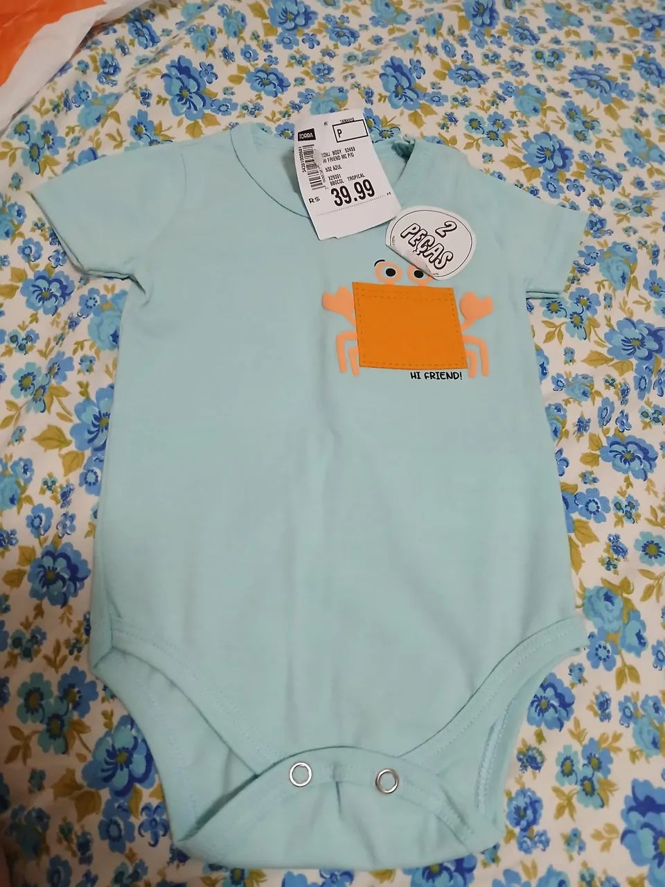 Roupa de bebê - Conjunto body e short  - Foto 2
