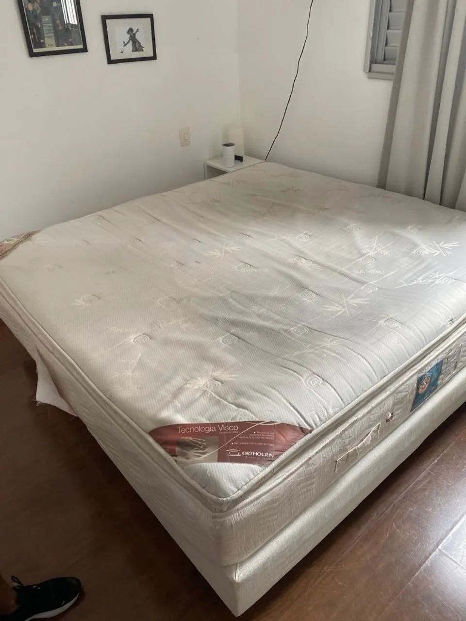 Cama box + colchão (king)