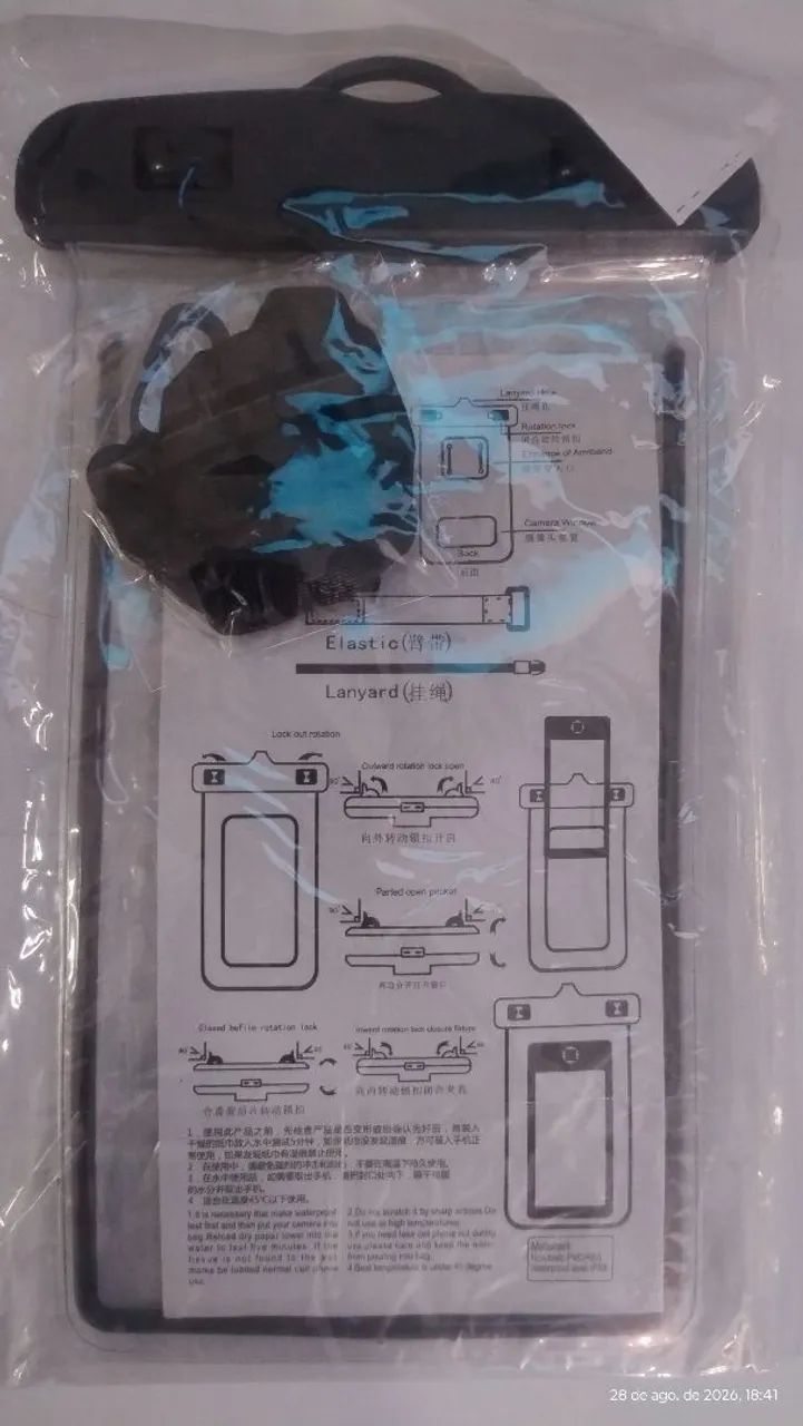Capa de chuva pra celular 