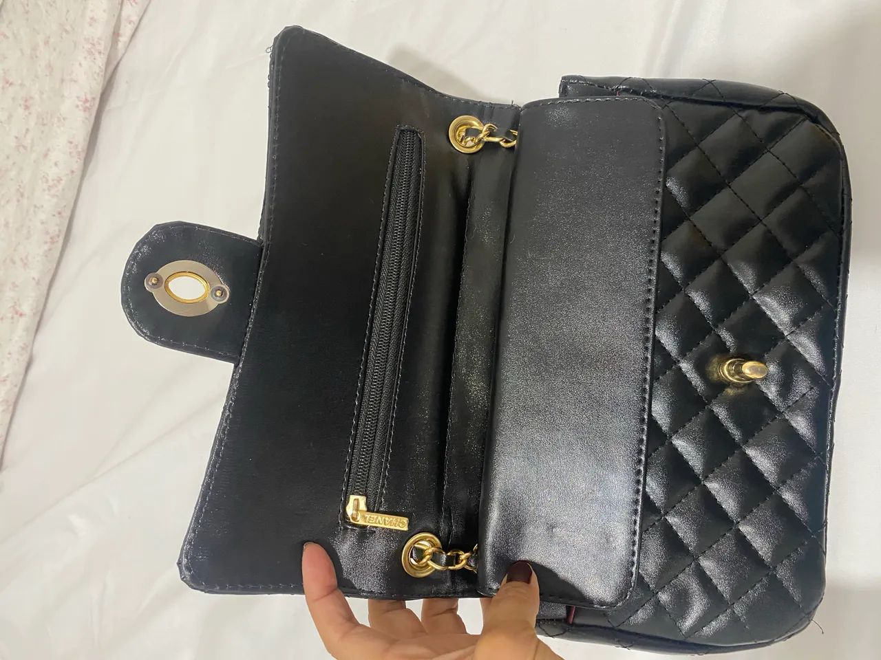 Bolsa preta metalassê  - Foto 3