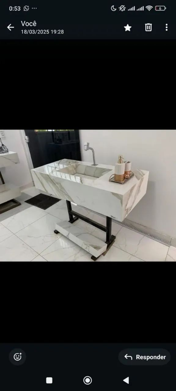 Pias esculpidas em porcelanato - Foto 2