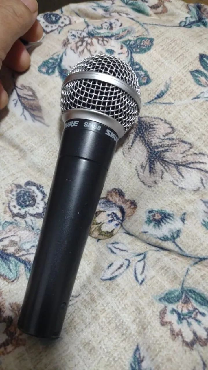 Microfone shure SM58 original com cabo. - Microfones e Gravadores